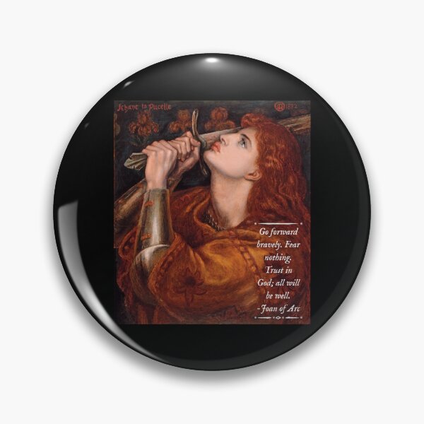 Item preview, Dante Gabriel Rossetti Painting With Joan of Arc Quote designed and sold by Classicambience.