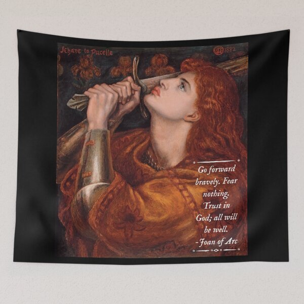 Item preview, Dante Gabriel Rossetti Painting With Joan of Arc Quote designed and sold by Classicambience.