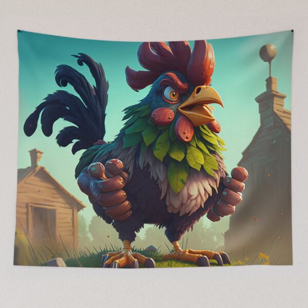 Item preview, Funny Farm Crazy Rooster designed and sold by TheArtfulAllie.