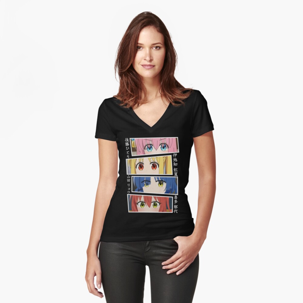 Aperçu de l'œuvre T-shirt moulant col V créée et vendue par Neelam789.