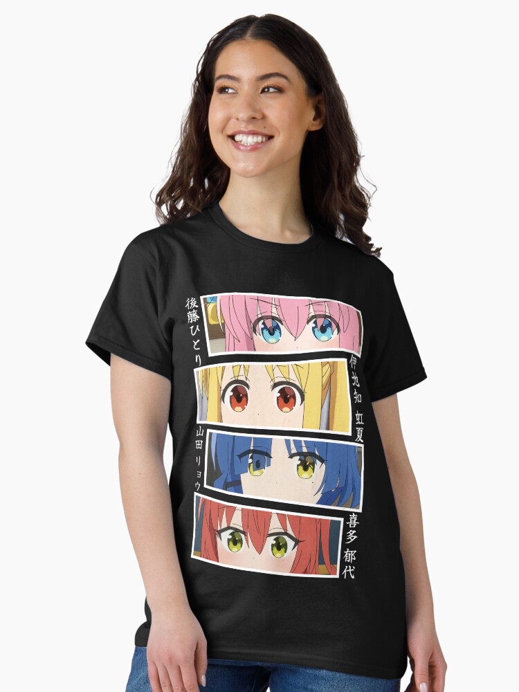 Aperçu 2 sur 7. T-shirt classique avec l'œuvre Bocchi les yeux de roche créée et vendue par Neelam789.