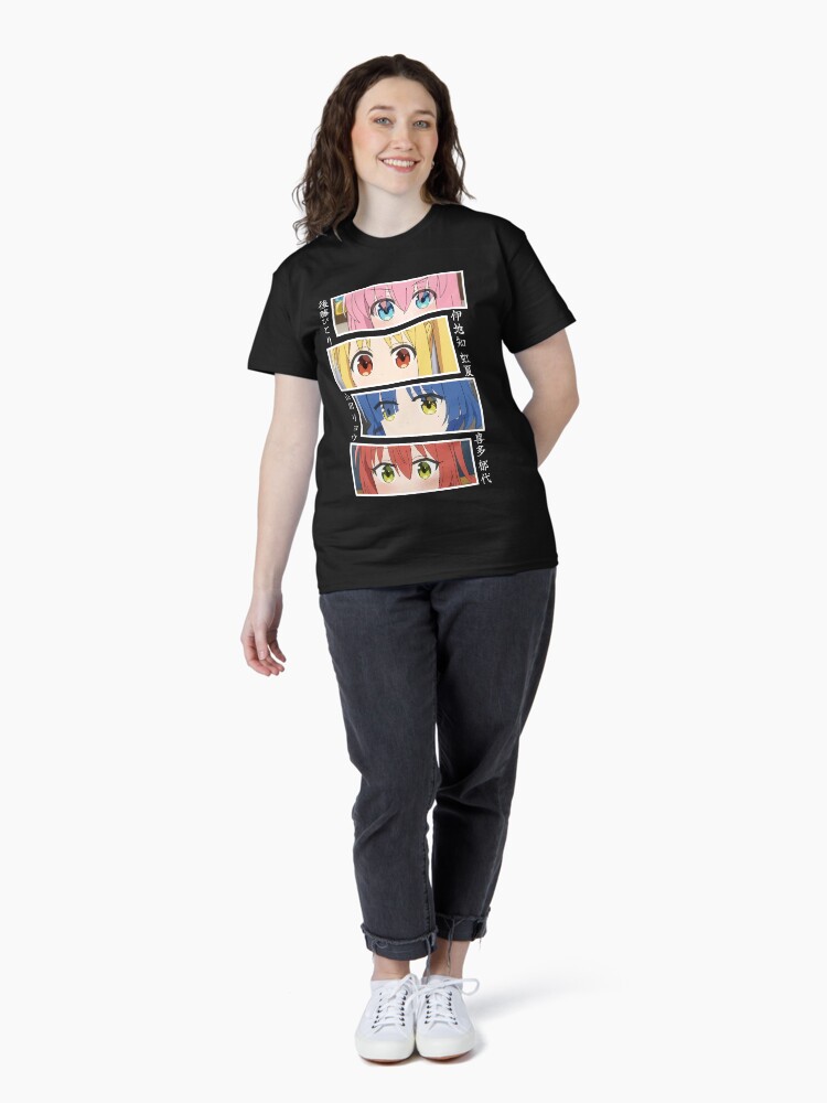 Aperçu 4 sur 7. T-shirt classique avec l'œuvre Bocchi les yeux de roche créée et vendue par Neelam789.