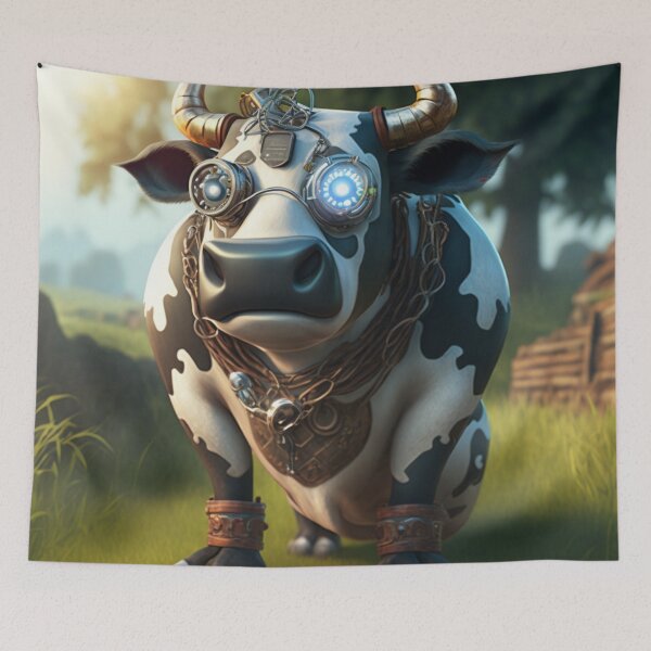 Item preview, Funny Farm Mad Cow designed and sold by TheArtfulAllie.
