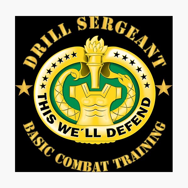 Item preview, Army - Drill Sgt Badge - Basic Combat Training X 300 designed and sold by Military Insignia Products.