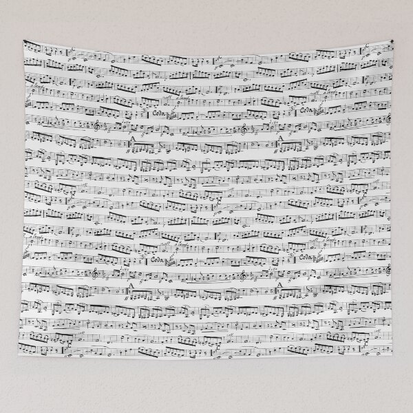 Item preview, Music Note Pattern - Black and White Musical Notation designed and sold by inspirationzgal.