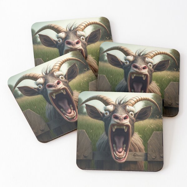 Item preview, Funny Farm Screaming Goat designed and sold by TheArtfulAllie.