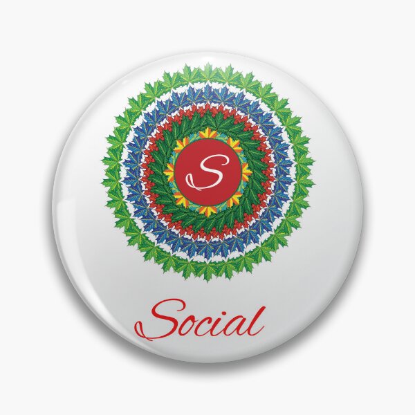 Artikelvorschau, Alphabet S with attribute social leaf art Mandala circle design entworfen und verkauft von MubaraksArt.