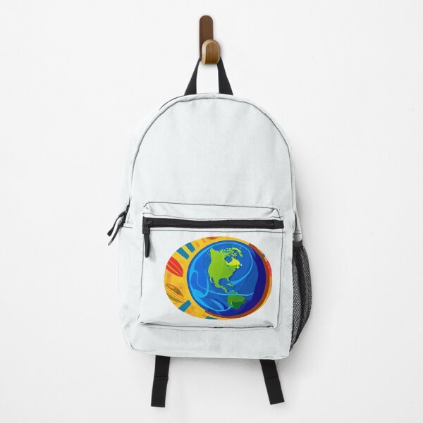 Item preview, Illustration of planet Earth on a burst sun, round format designed and sold by Flairh-Art.