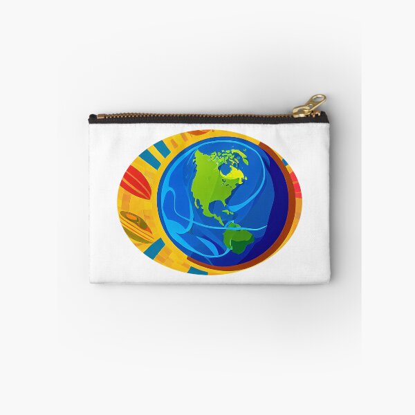 Item preview, Illustration of planet Earth on a burst sun, round format designed and sold by Flairh-Art.