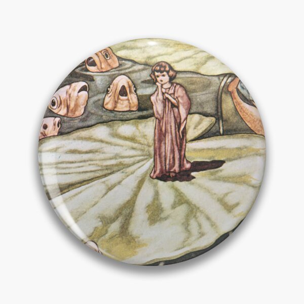 Item preview, Vintage Illustration by Charles Robinson "Little Fishes and Thumbelina" designed and sold by Deannaboh.