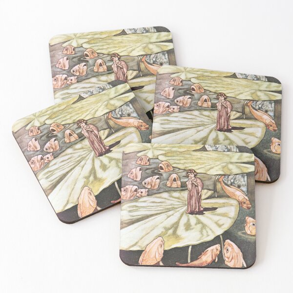 Item preview, Vintage Illustration by Charles Robinson "Little Fishes and Thumbelina" designed and sold by Deannaboh.