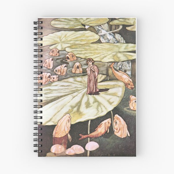 Item preview, Vintage Illustration by Charles Robinson "Little Fishes and Thumbelina" designed and sold by Deannaboh.