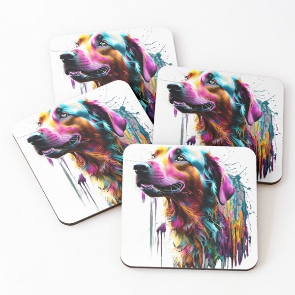 Item preview, Rainbow Paws: A Colorful Canine Masterpiece designed and sold by Beto Santos.