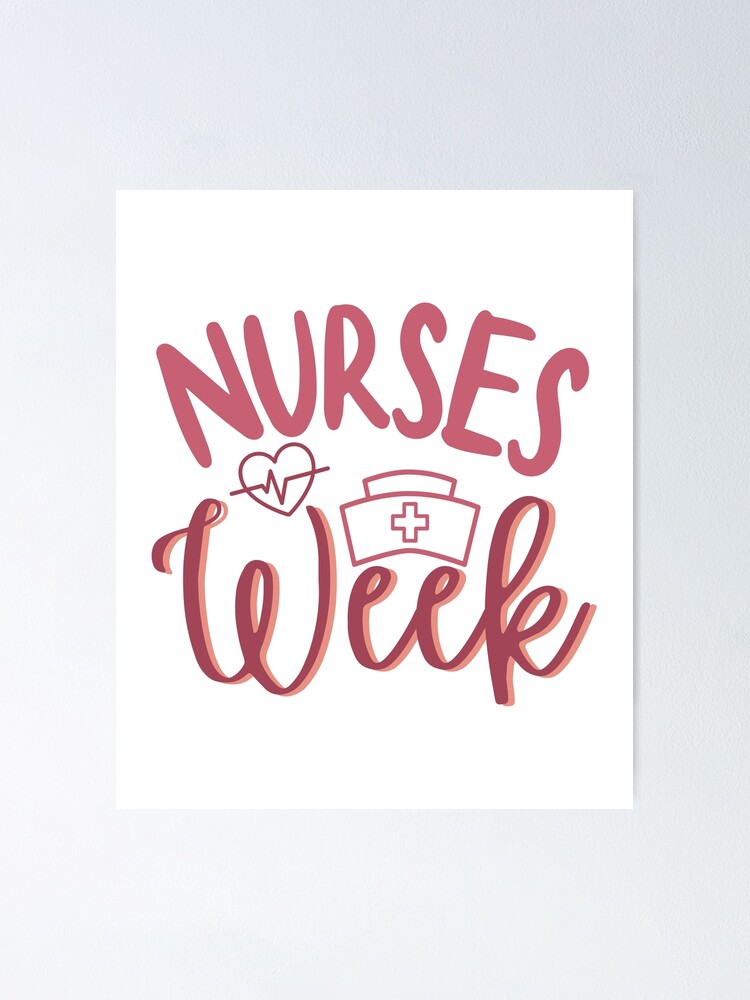 Happy Nurses Week | Nurse Typographic | Nursing Appreciation | National Nursing Week