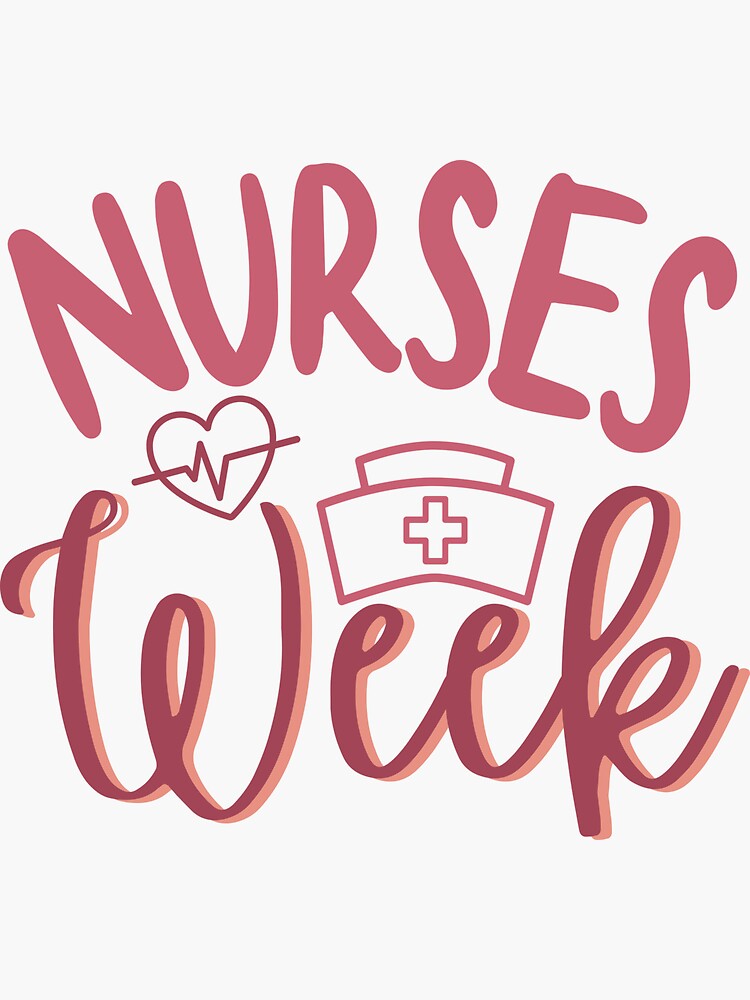 "Happy Nurses Week Nurse Typographic Nursing Appreciation