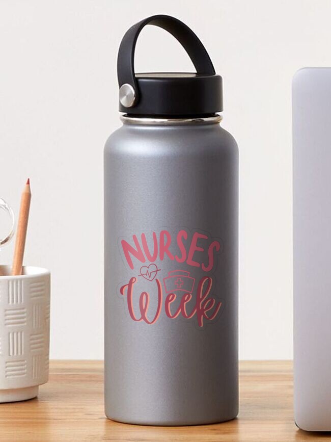 Personalized Nurse Appreciation Happy Nurses Day Water Bottle Sticker  Labels (5 Labels) 