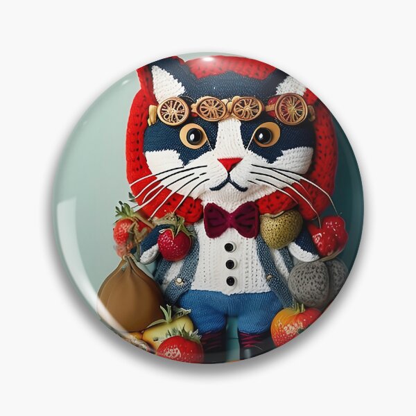 Item preview, Crochet Cat with Fruit designed and sold by cuprum.