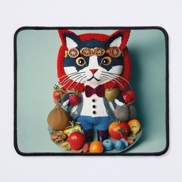 Item preview, Crochet Cat with Fruit designed and sold by cuprum.