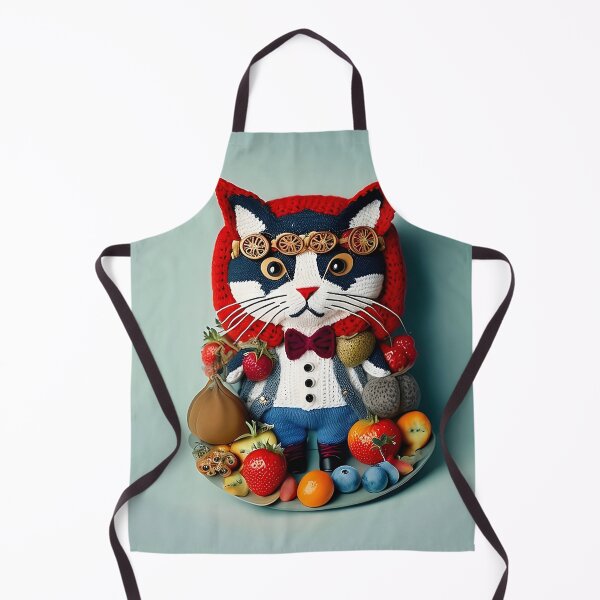 Item preview, Crochet Cat with Fruit designed and sold by cuprum.
