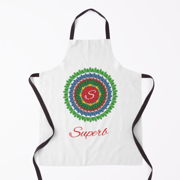 Item preview, Alphabet S with attribute superb leaf art Mandala circle design designed and sold by MubaraksArt.