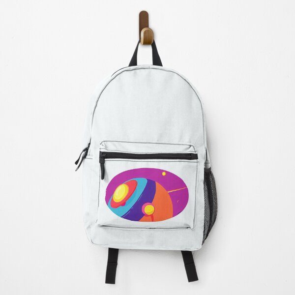 Item preview, Illustration of planet collision on purple background round format designed and sold by Flairh-Art.