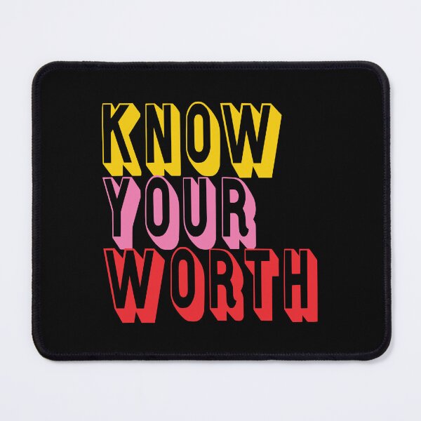 Item preview, Know Your Worth Life Quote designed and sold by bolimj.