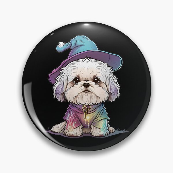 Item preview, Bichon Shih Tzu Dog Wizard Witch Kawaii designed and sold by Leonardo Palumbo.