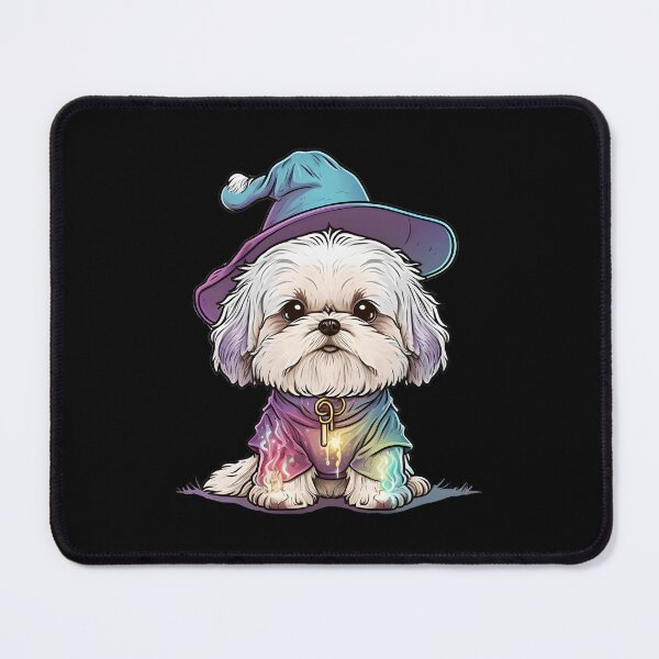 Item preview, Bichon Shih Tzu Dog Wizard Witch Kawaii designed and sold by Leonardo Palumbo.