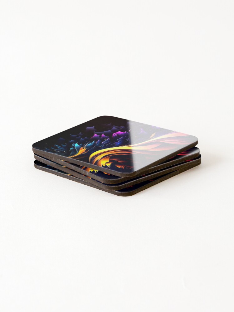 Thumbnail 4 of 5, Coasters (Set of 4), Abstract Pattern Graphics Merch (Code 03) designed and sold by RahatSaami.
