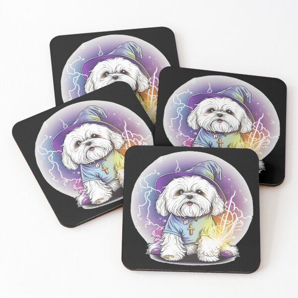Item preview, Bichon Shih Tzu Dog Wizard Witch Kawaii designed and sold by Leonardo Palumbo.