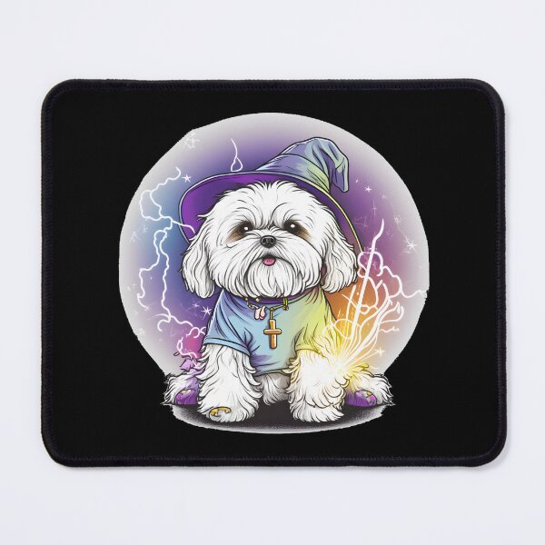 Item preview, Bichon Shih Tzu Dog Wizard Witch Kawaii designed and sold by Leonardo Palumbo.