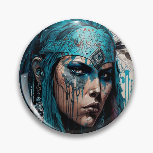 Item preview, Fierce Indigenous Warrior Illustration designed and sold by TheArtfulAllie.
