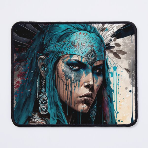 Item preview, Fierce Indigenous Warrior Illustration designed and sold by TheArtfulAllie.