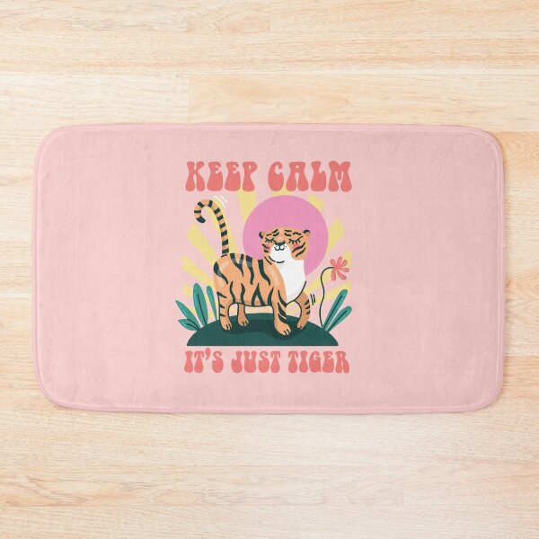 Item preview, Groovy Keep Calm It's Just Tiger and Flowers designed and sold by bolimj.