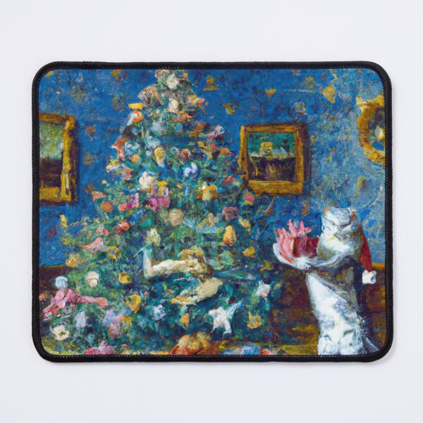 Item preview, Abstract Christmas Santa Kitty designed and sold by BarroKat.