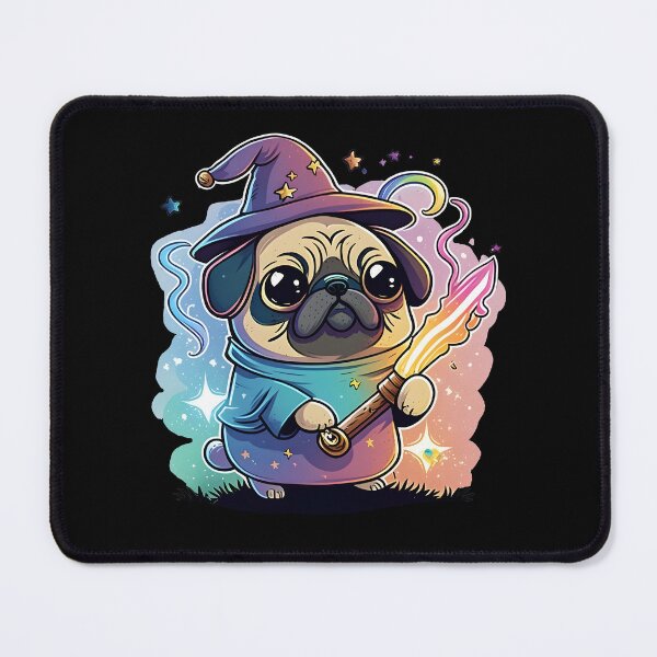 Item preview, Pug Dog Wizard Witch Kawaii designed and sold by Leonardo Palumbo.