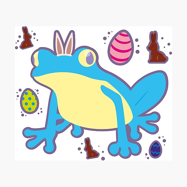 Happy Easter Bunny Ears Frog