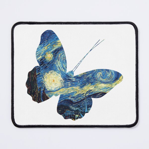 Item preview, Real Flower Art Van Gogh Art Starry Night Nature Butterfly designed and sold by CandyDroidMerch.