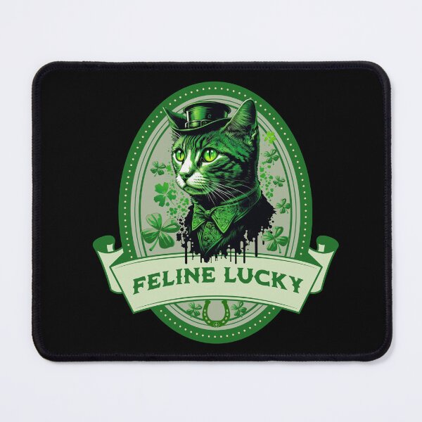 Item preview, St Patrick's Day Vintage Feline Lucky V1 Saint Patrick's Day 2023 designed and sold by Trinket-Trickster.