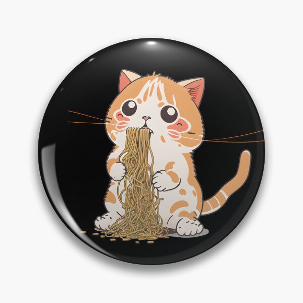 Item preview, Kawaii Cat Eating Spaghetti Funny Cat Lover designed and sold by SecretDicer.