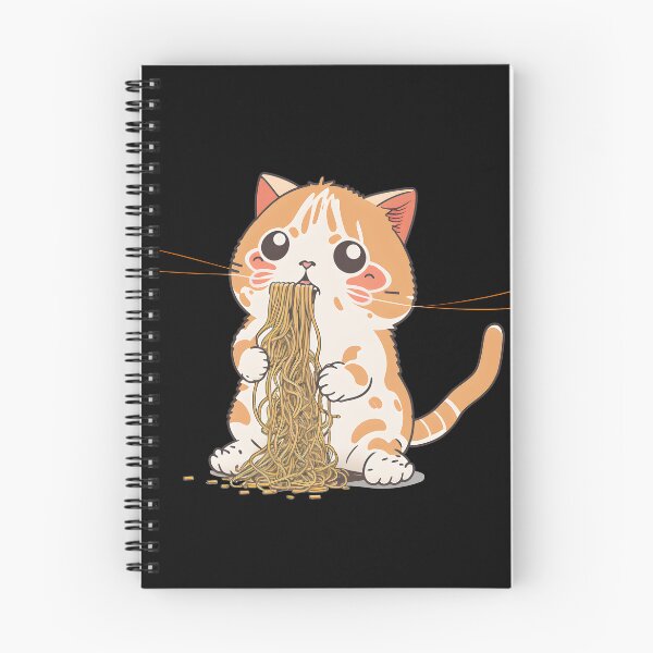 Item preview, Kawaii Cat Eating Spaghetti Funny Cat Lover designed and sold by SecretDicer.