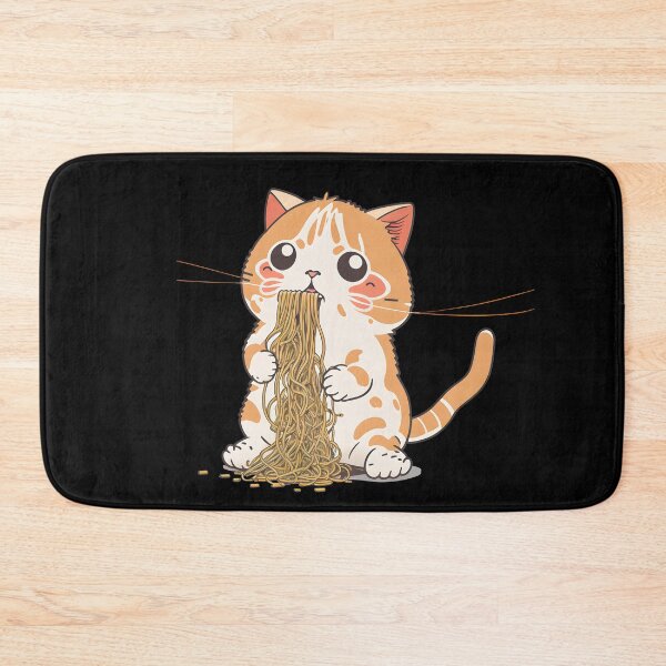 Item preview, Kawaii Cat Eating Spaghetti Funny Cat Lover designed and sold by SecretDicer.