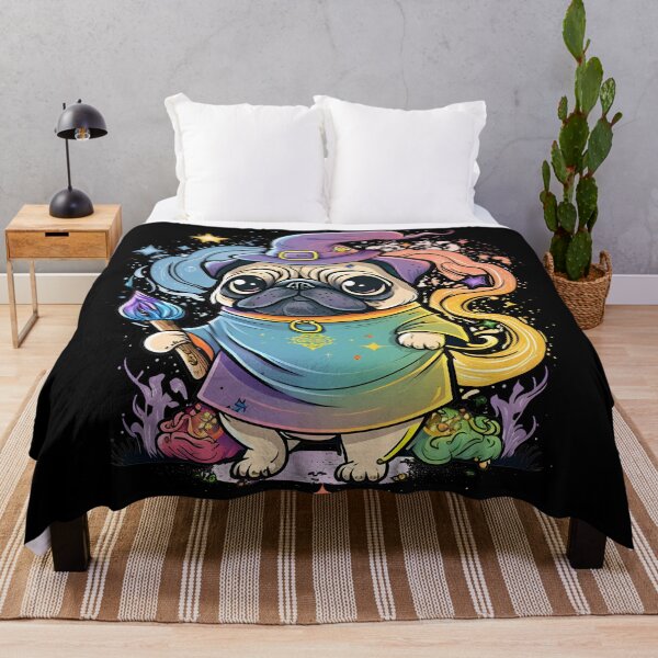 Item preview, Pug Dog Wizard Witch Kawaii designed and sold by Leonardo Palumbo.