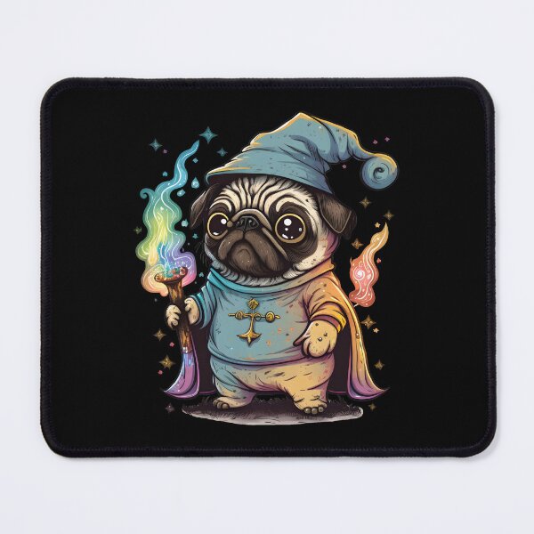 Item preview, Pug Dog Wizard Witch Kawaii designed and sold by Leonardo Palumbo.