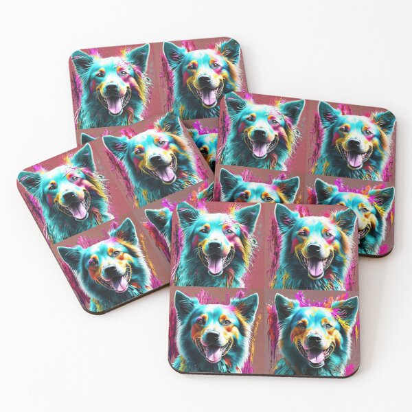 Item preview, Colorful Canine Quartet: A Kaleidoscope of Paws designed and sold by Beto Santos.