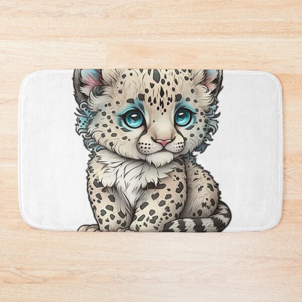 Item preview, Cute Chibi Snow Leopard designed and sold by wildlifezen.