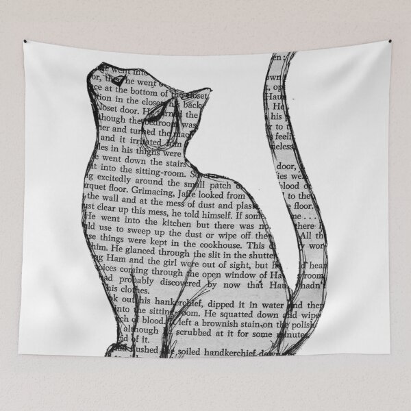 Item preview, cat reading book sticker designed and sold by Zelius.