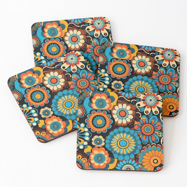 Item preview, Colorful Hippie 70s Flower Power Pattern IX designed and sold by Gadgetaliciouss.