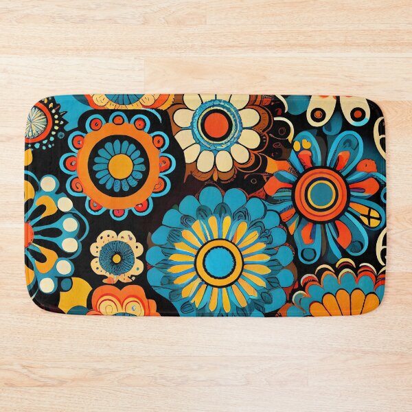 Item preview, Colorful Hippie 70s Flower Power Pattern IX designed and sold by Gadgetaliciouss.