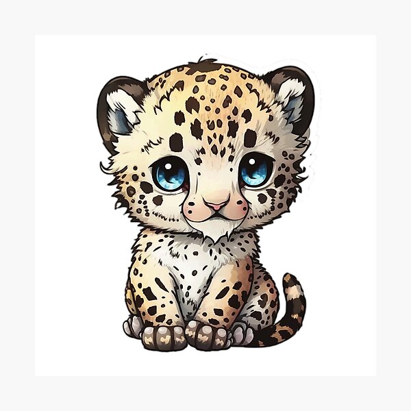 Item preview, Baby Snow Leopard designed and sold by wildlifezen.